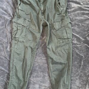 American Eagle Original Straight Flex Lived-in Green Cargo Pant Men's Size 34x30